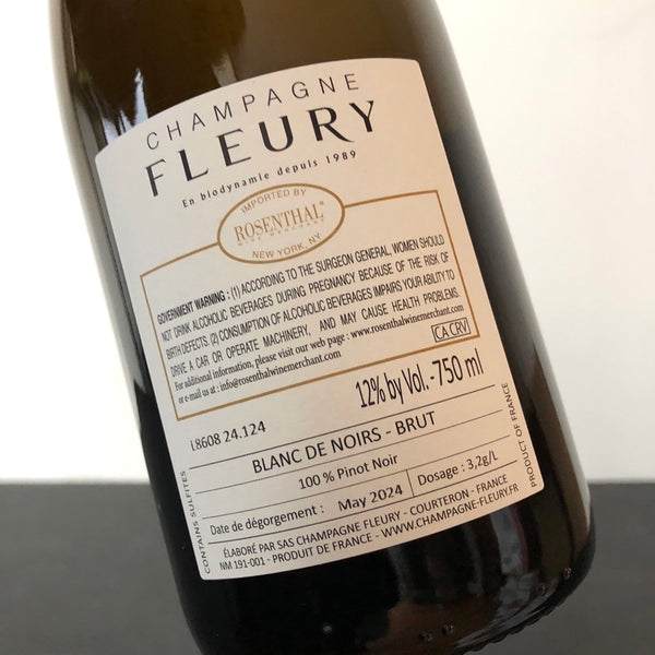 NV Fleury Pere et Fils Blanc de Noirs Brut Champagne, France