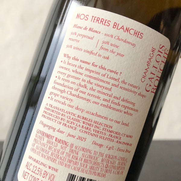 NV Gallois-Bouché “Nos Terres Blanches” Blanc de Blancs Brut, Champagne, France