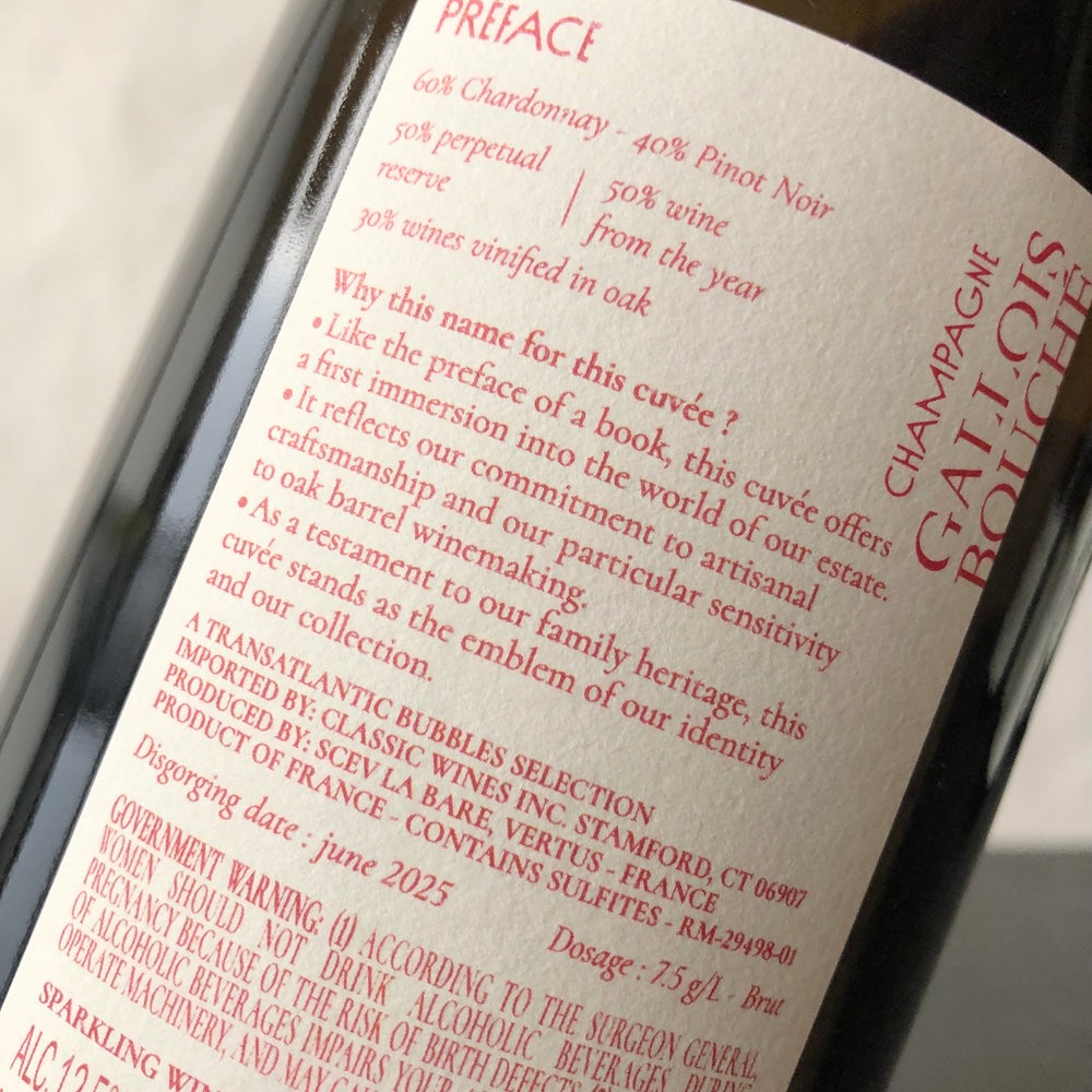 NV Gallois-Bouché “Préface” Brut Champagne, France