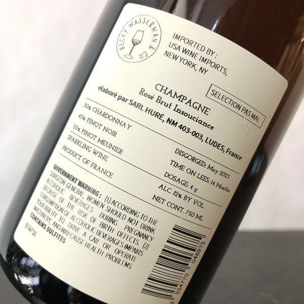NV Hure Freres L'Insouciance Brut Rose Champagne, France