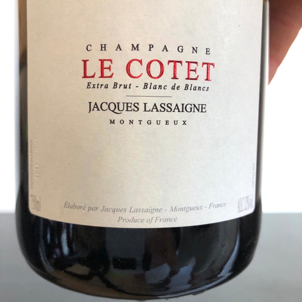 NV Jacques Lassaigne 'Le Cotet' Blanc de Blancs Extra Brut Champagne, France