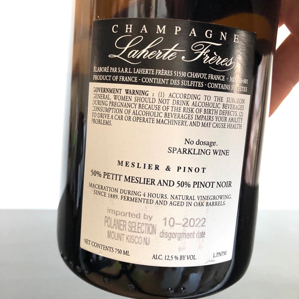 NV Laherte Freres Meslier & Pinot Brut Nature, Champagne, France [2019]