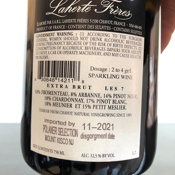 NV Laherte Freres 'Les 7' Extra Brut, Champagne, France [2005-2019]