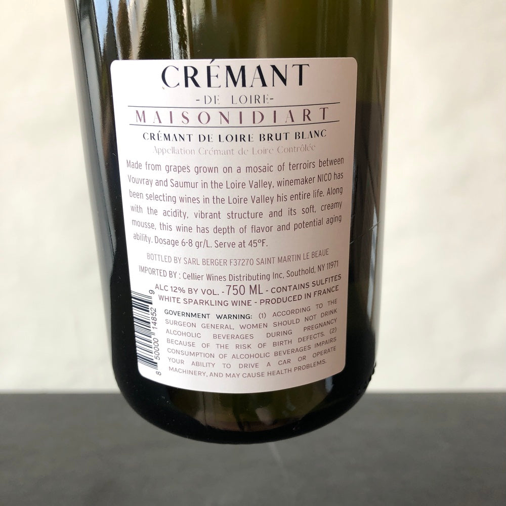 NV Maison Idiart Cremant de Loire Brut Methode Traditionelle