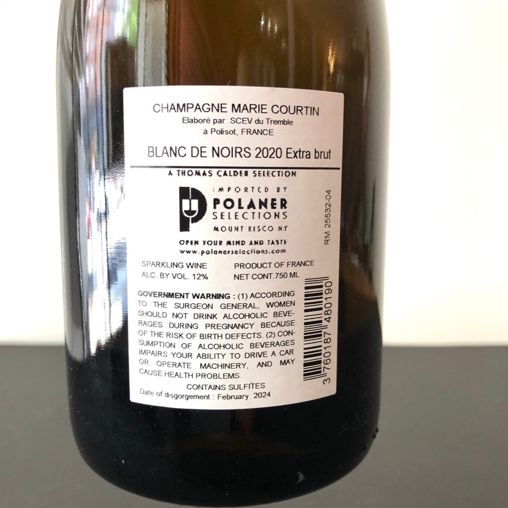 NV Marie Courtin, Blanc de Noirs [Amphora 2020], Champagne, France