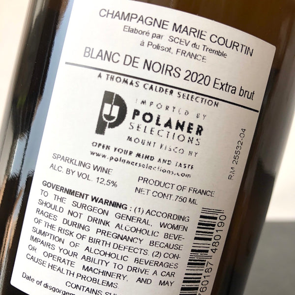 NV Marie Courtin, Blanc de Noirs [Amphora 2020], Champagne, France