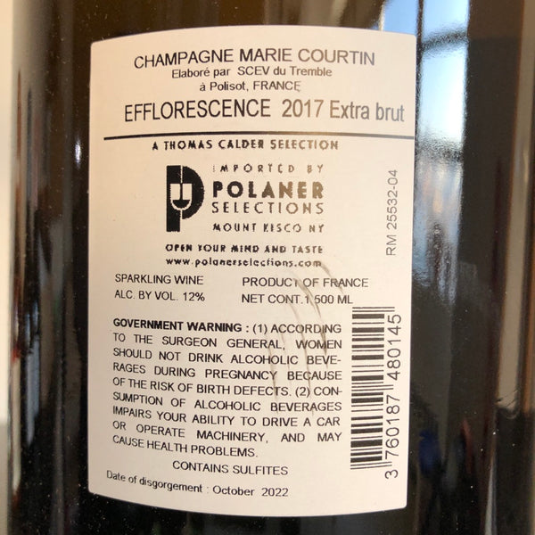 NV Marie Courtin, Efflorescence Extra Brut (2017) 1.5L, Champagne, France