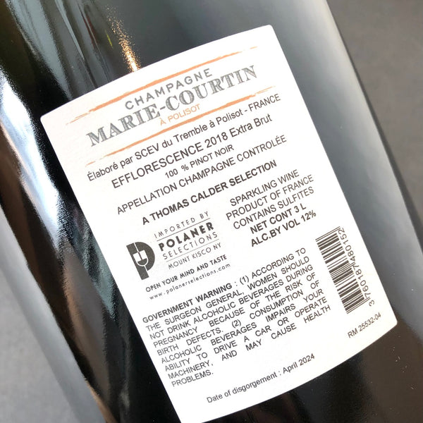 NV Marie Courtin, Efflorescence Extra Brut (2018) 3L, Champagne, France