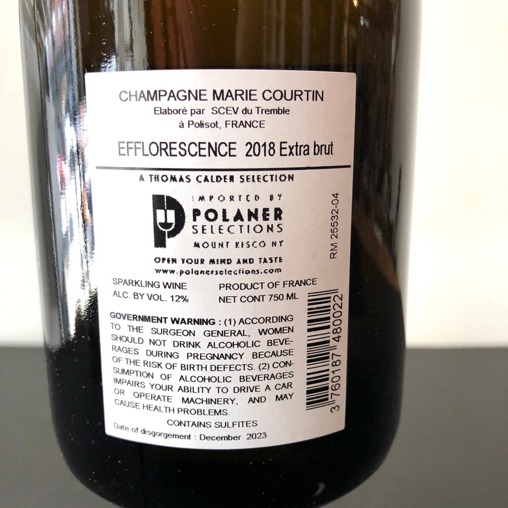 NV Marie Courtin, Efflorescence Extra Brut (2018), Champagne, France