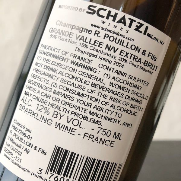 NV R. Pouillon & Fils Grande Vallée Extra-Brut Champagne, France [2020]