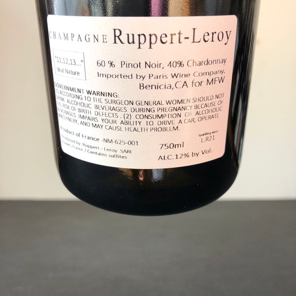 NV Ruppert-Leroy Cuvee 11-12-13...Brut Nature Champagne, France (2021)