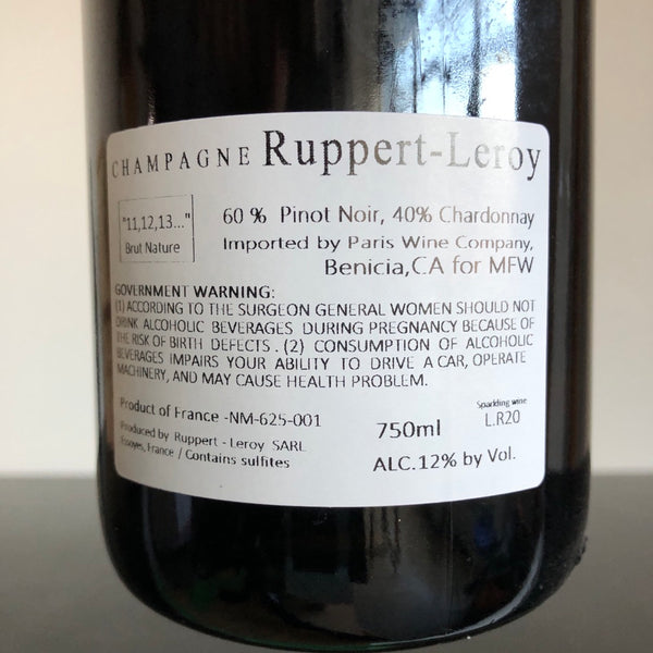 NV Ruppert-Leroy Cuvee 11-12-13...(2020) Brut Nature Champagne, France