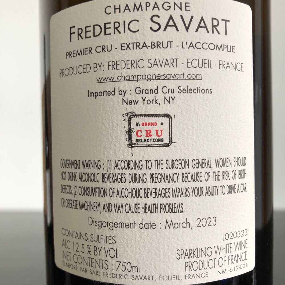 NV Savart L'Accomplie Premier Cru Brut Champagne, France