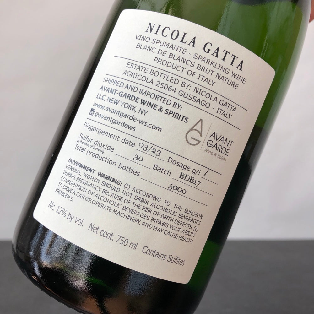 Nicola Gatta Gatta Blanc de Blancs Brut Nature R17, Lombardy, Italy