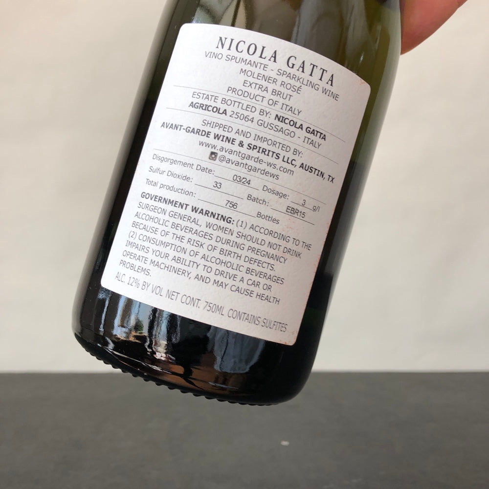 Nicola Gatta Molener Rose Riserva Extra Brut R15, Lombardy, Italy