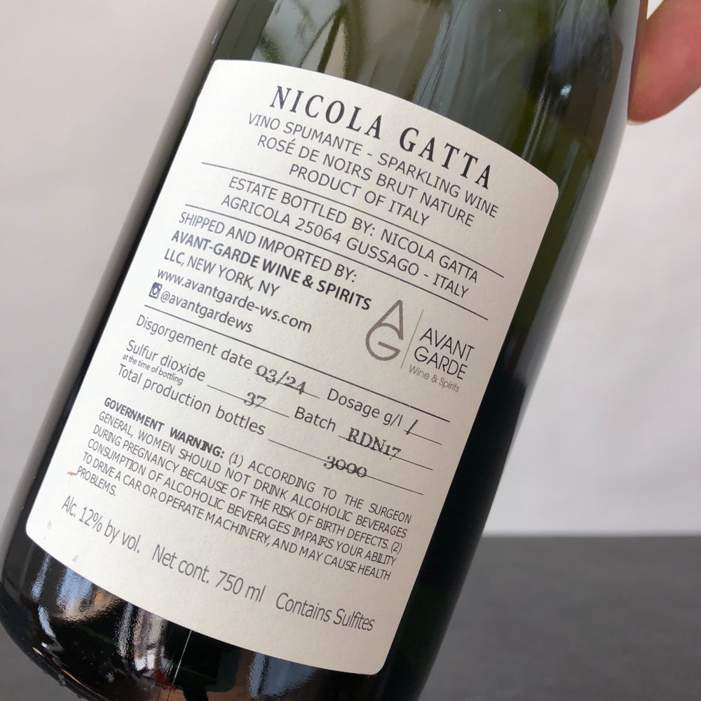 Nicola Gatta Rose de Noirs Brut Nature R17, Lombardy, Italy