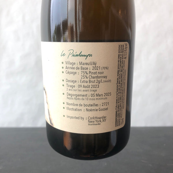 Paul Gosset 'Au Fil des Temps' le Printemps Extra Brut, Champagne, France (2021)