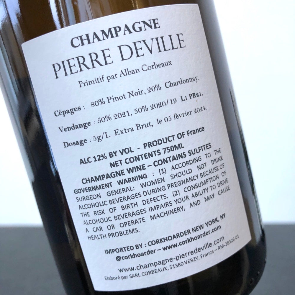 Pierre Deville 'Primitif' Grand Cru Extra Brut, Champagne, France (2021)