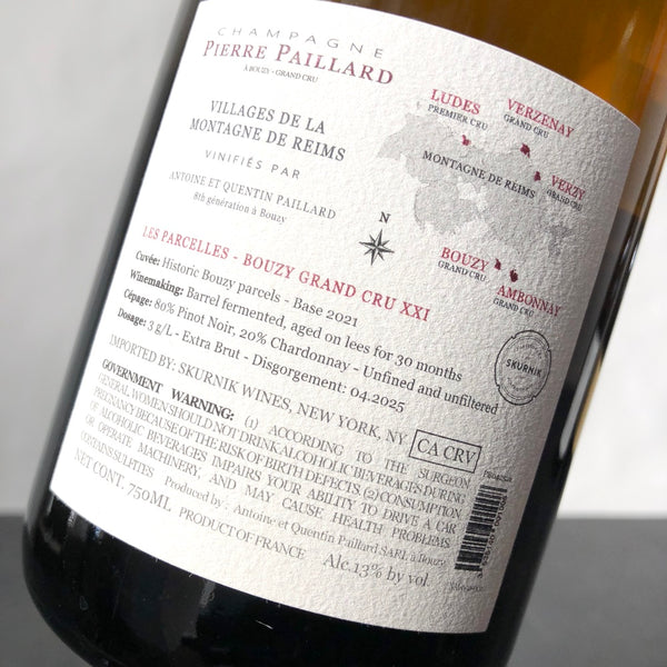 Pierre Paillard 'Les Parcelles' XXI Bouzy Grand Cru Extra Brut, Champagne, France