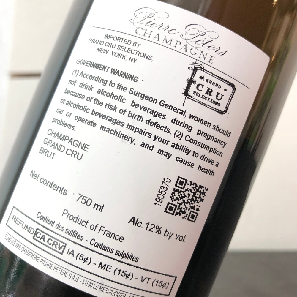 Pierre Peters 'Reserve Oubliée' Grand Cru Blanc de Blancs Brut Champagne, France [2020]