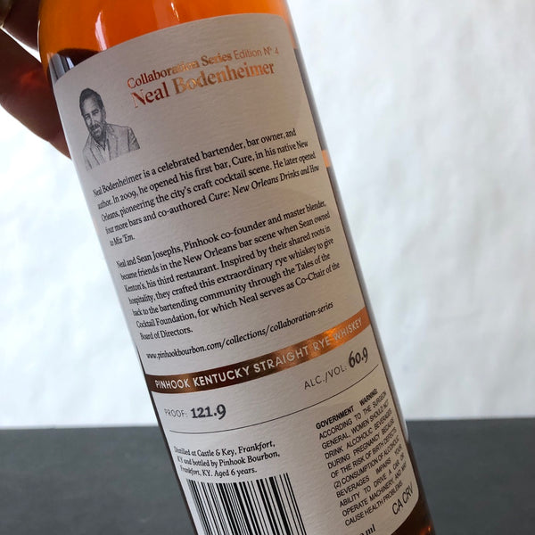 Pinhook 'Collaboration Series Edition No. 4 - Neal Bodenheimer' 6 Year Old Straight Rye Whiskey, Kentucky, USA