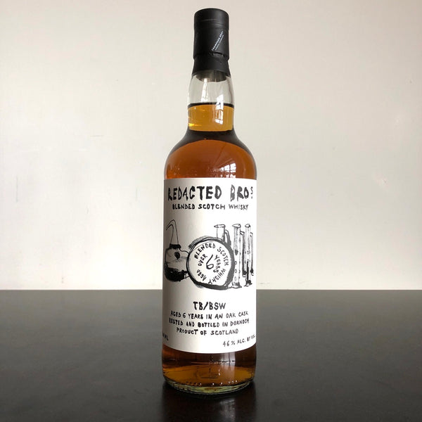 Redacted Bros TB/BSW, Blended Scotch Whisky, Aged Over 6 Years Scotch Whiskey, Scotland