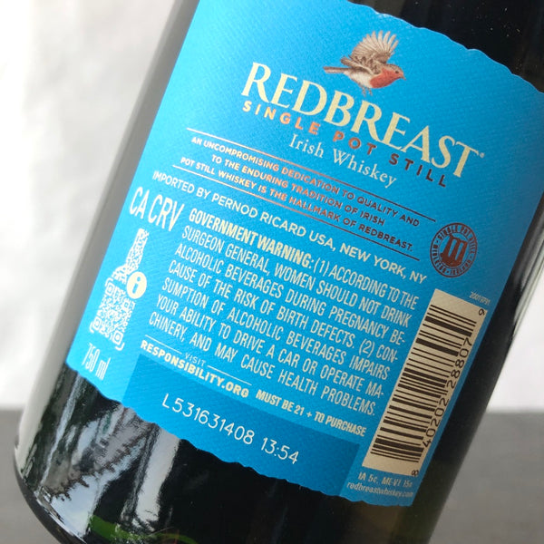 Redbreast Moscatel Wine Cask Edition Single Pot Still Irish Whiskey County Cork, Ireland