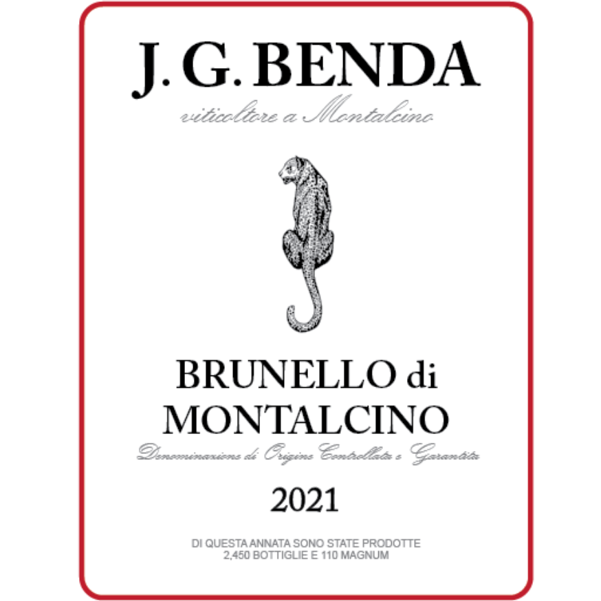 2021 J. G. Benda Brunello di Montalcino DOCG, Tuscany, Italy