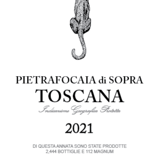2021 J. G. Benda Pietrafocaia di Sopra Toscana IGT, Tuscany, Italy