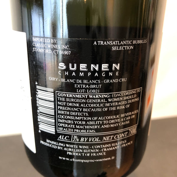 Suenen Oiry Grand Cru Blanc de Blancs Extra Brut Champagne, France [2021]