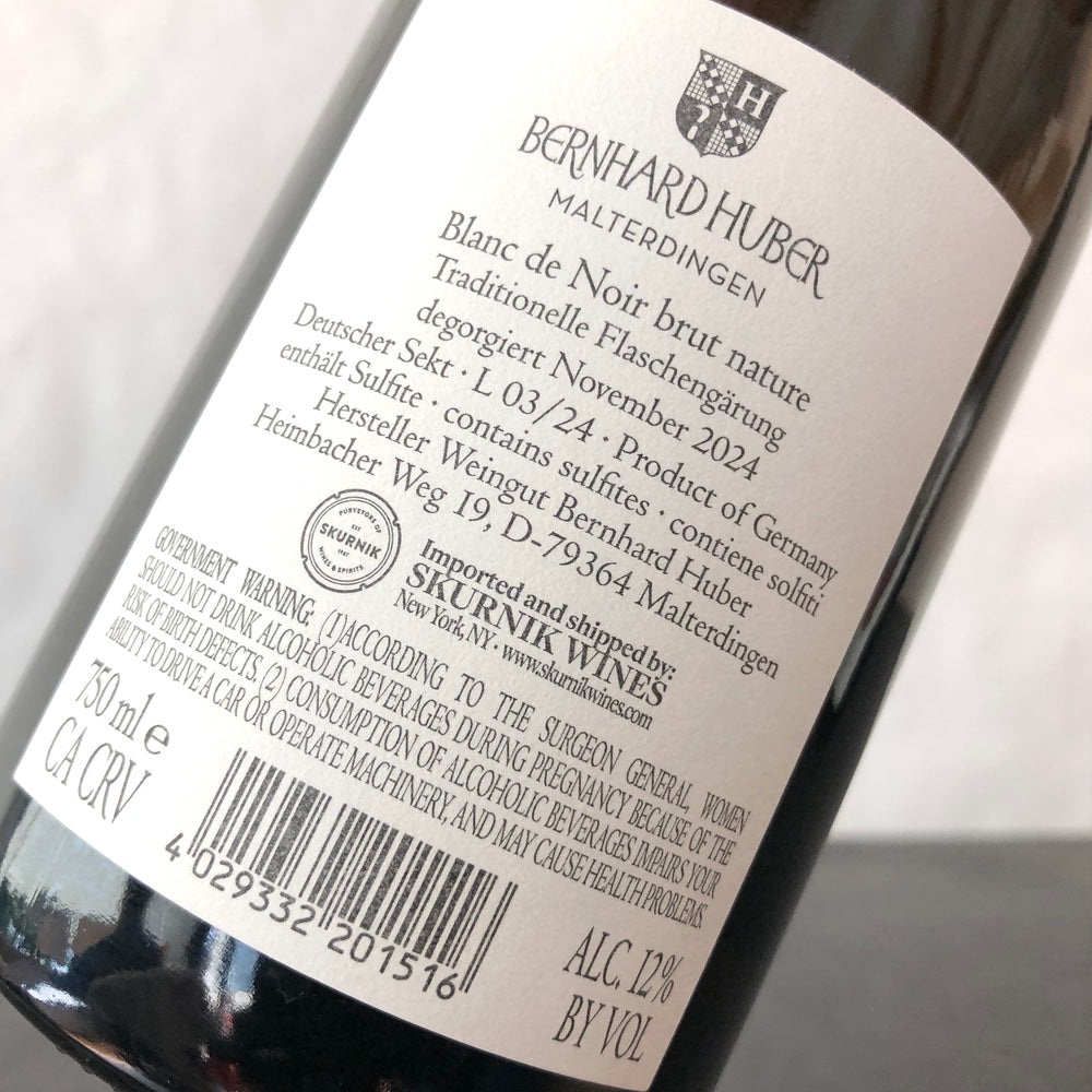 Weingut Bernhard Huber Blanc de Noir Brut Nature, Baden, Germany [b21]