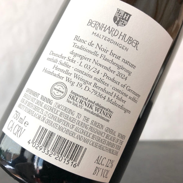 Weingut Bernhard Huber Blanc de Noir Brut Nature, Baden, Germany [b21]