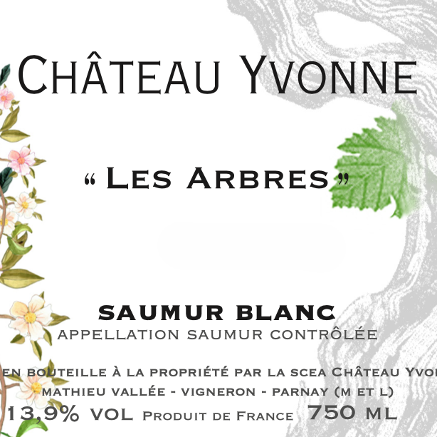 2024 Chateau Yvonne Saumur Les Arbres Blanc, Loire, France