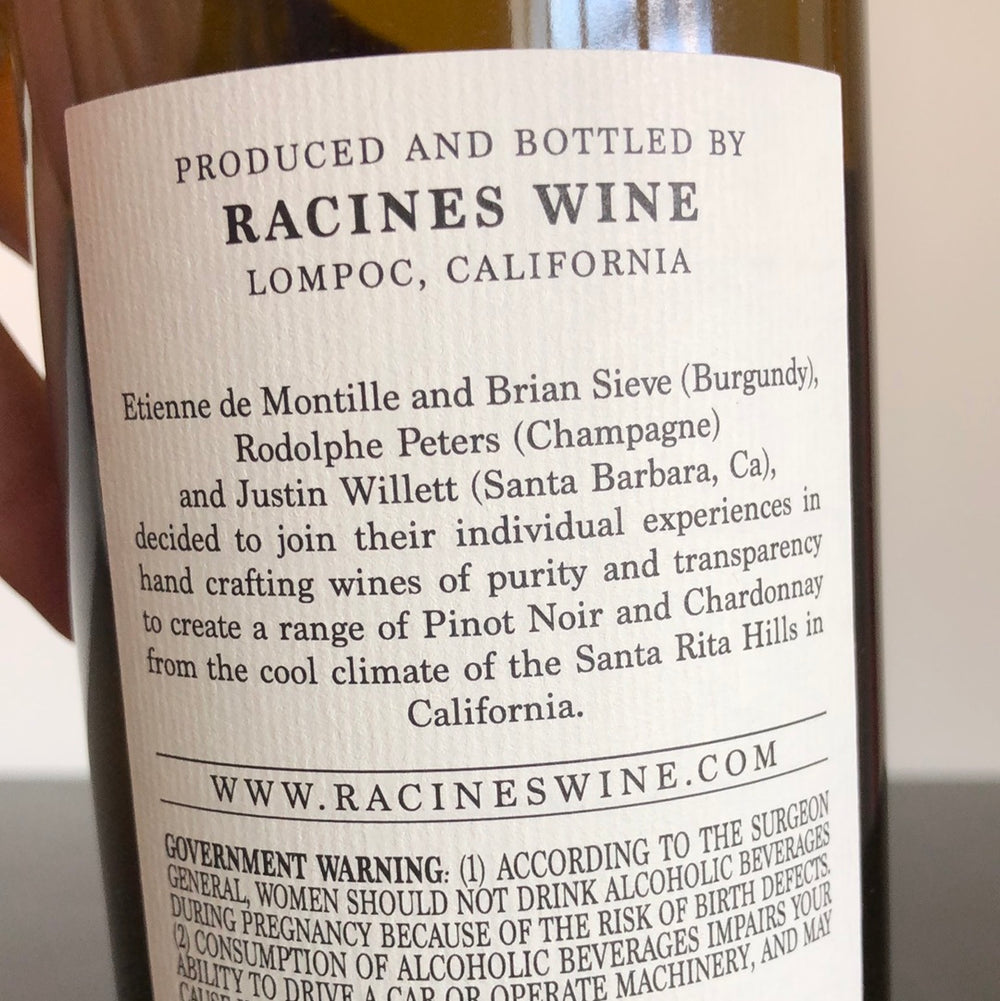 2019 Racines Bentrock Vineyard Chardonnay, Sta. Rita Hills, United States