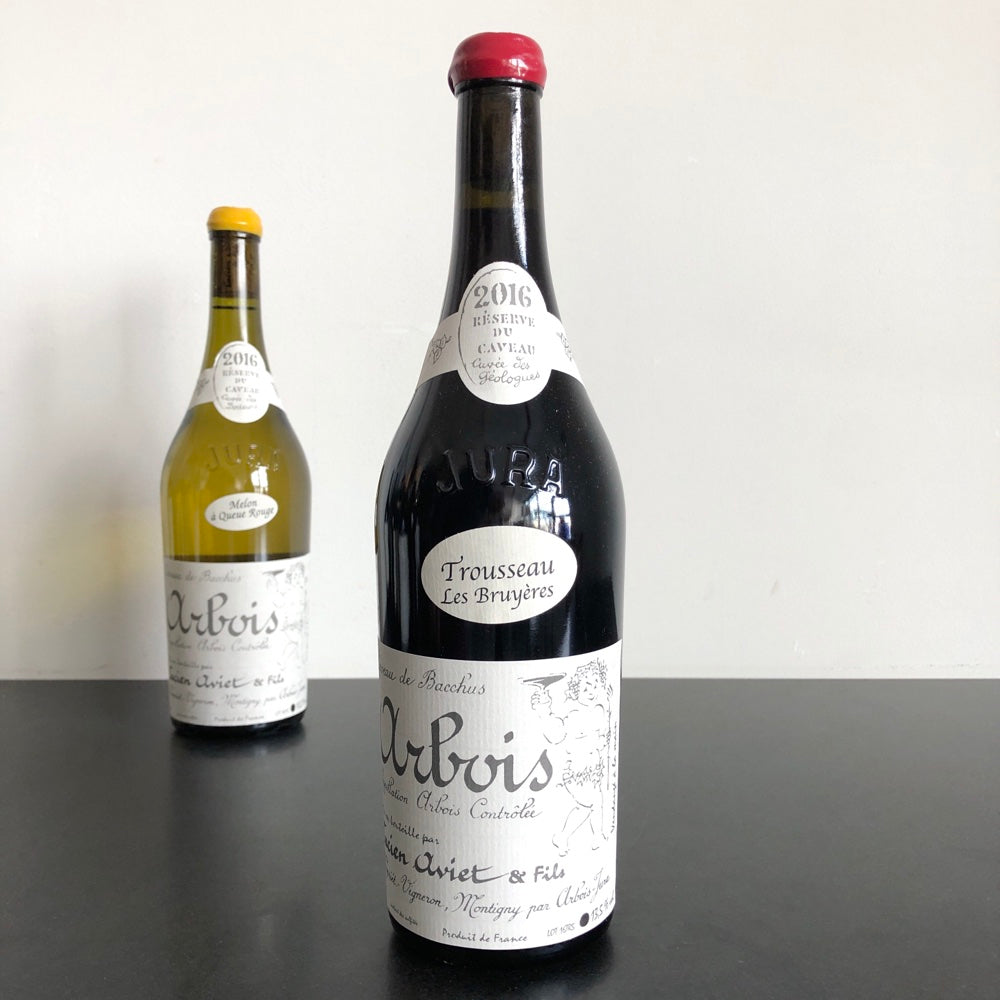 2016 Lucien Aviet & Fils Arbois Caveau de Bacchus Trousseau 'Les Bruyeres' Cuvee des Geologues, Jura, France