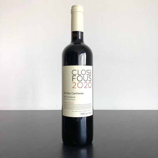 2020 Clos des Fous 'Grillos Cantores' Cabernet Sauvignon, Cachapoal Valley, Chile