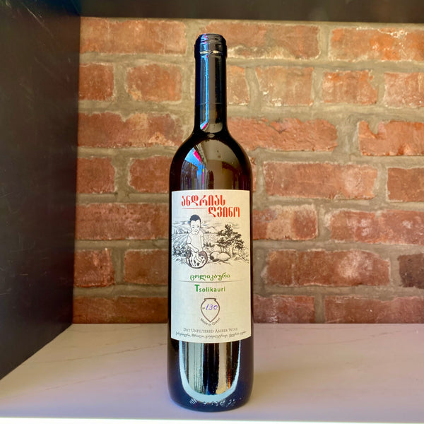 2019 Andria Gvino Imereti Tsolikauri Dry Qvevri Unfiltered Amber Wine, Georgia