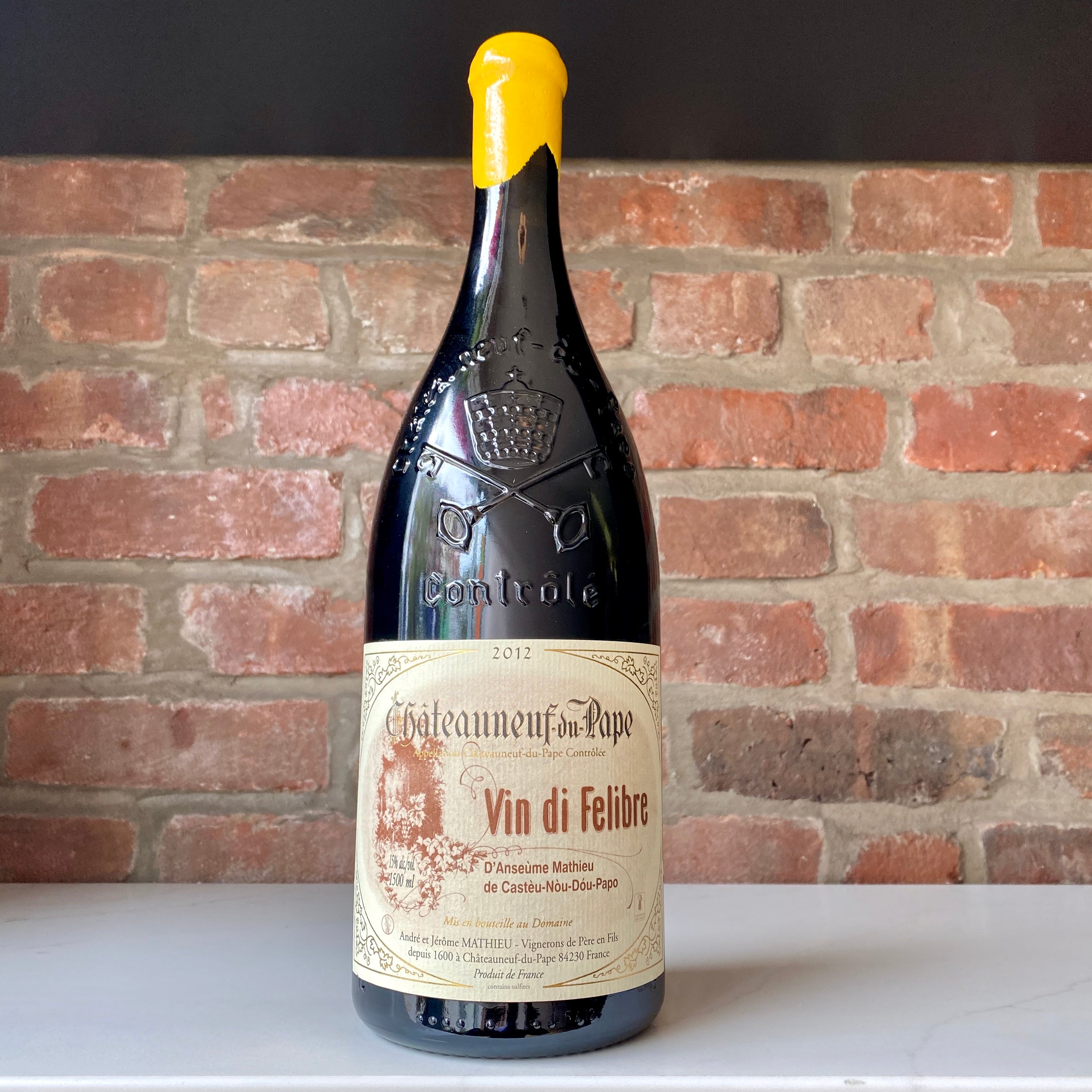2012 Domaine Andre Mathieu Chateauneuf-du-Pape Vin di Felibre 1.5L